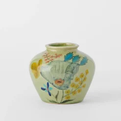 Evergreen Floral Ceramic Vase Small