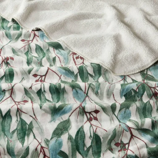 Flowering Gum Sherpa Blanket
