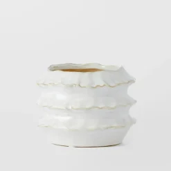 Frill Ceramic Vase Small
