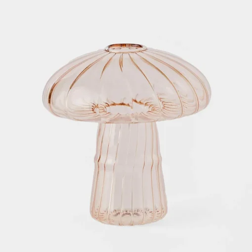 Glass Mushroom Large - Light Pink