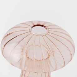 Glass Mushroom Large - Light Pink