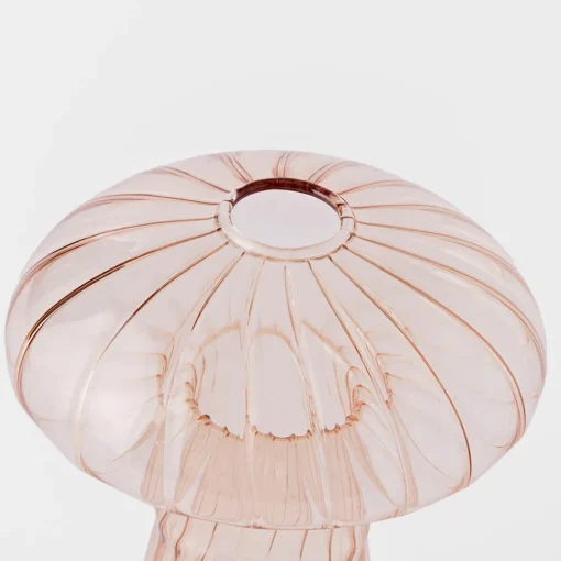 Glass Mushroom Large - Light Pink