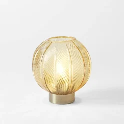 Greta Led Glass Lamp - Ochre