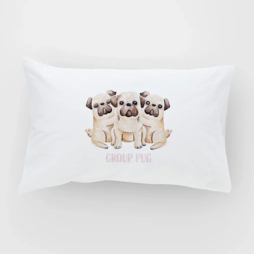 Group Pug Standard Pillowcase