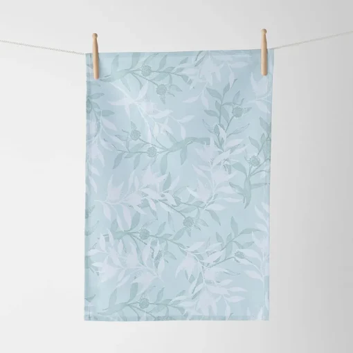 Hakea Tea Towel Set Of 3 - Turquoise