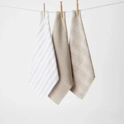 Hardy Terry Tea Towel Set Of 3 - Oatmeal