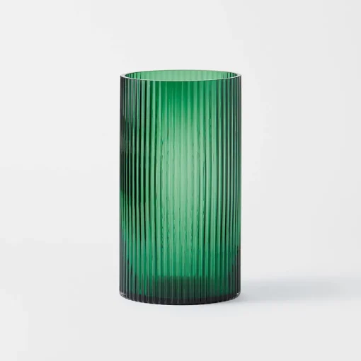 Harley Large Glass Ribbed Vase