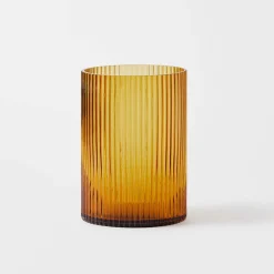 Harley Medium Glass Ribbed Vase