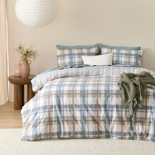 Hebden Reversible Flannelette Quilt Cover Set