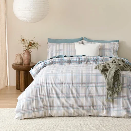 Hebden Reversible Flannelette Quilt Cover Set