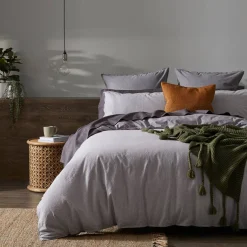 Hendry Quilt Cover - Charcoal