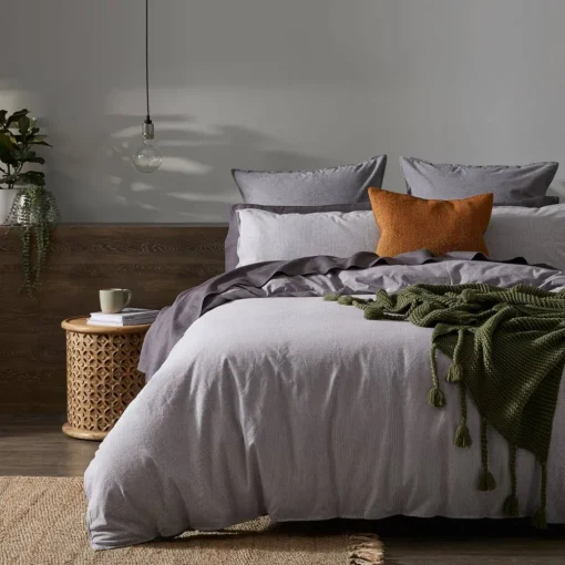 Hendry Quilt Cover - Charcoal