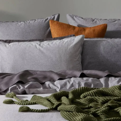 Hendry Quilt Cover - Charcoal