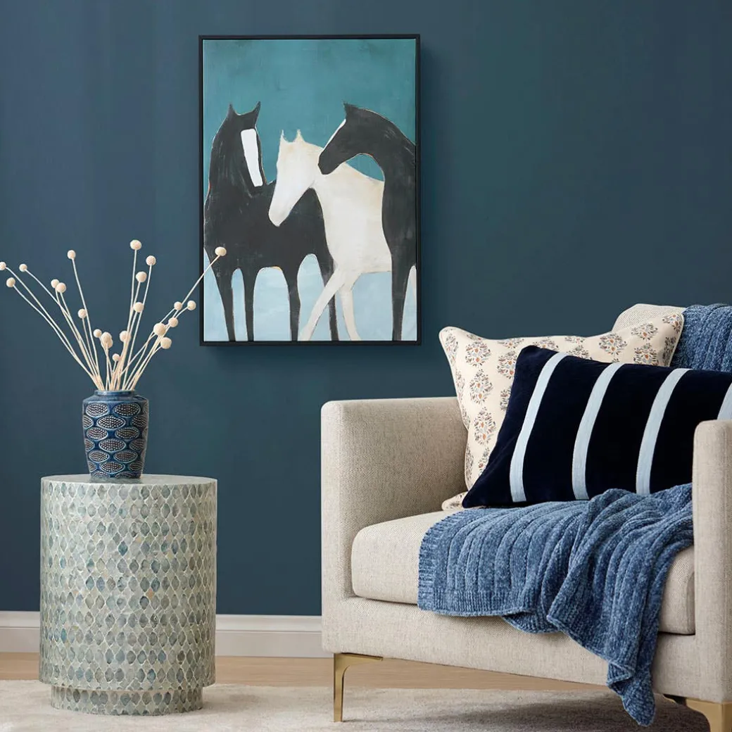 Horsing Around Framed Canvas