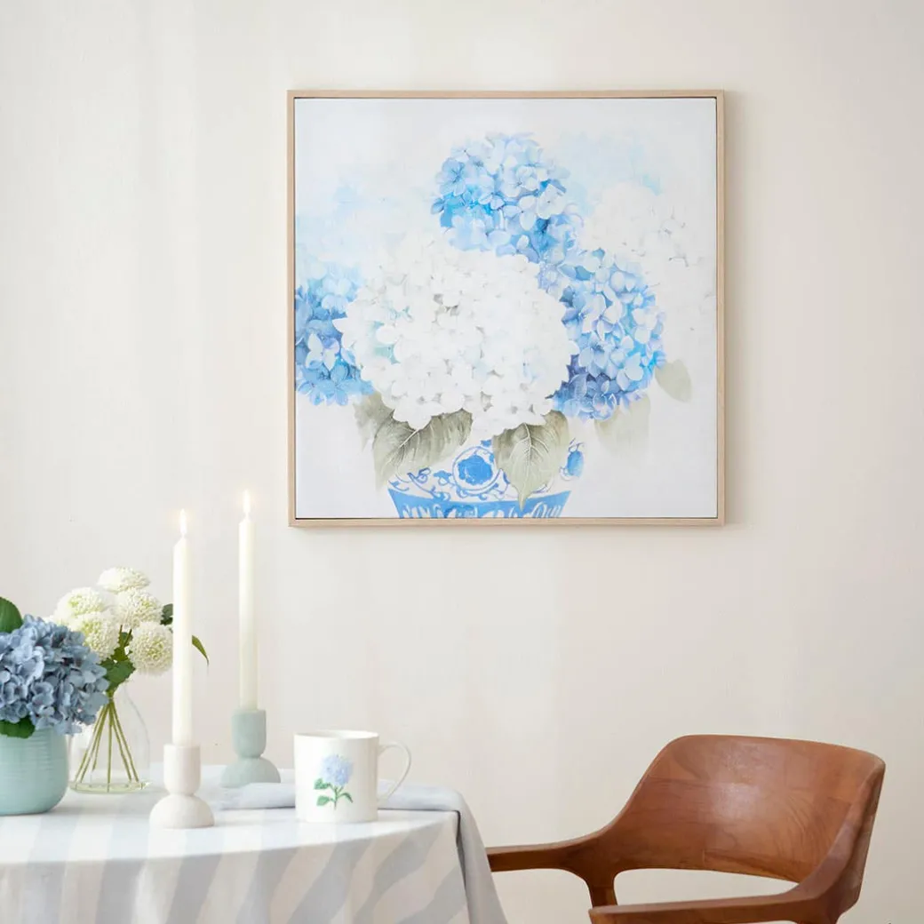 Hydrangeas Framed Canvas