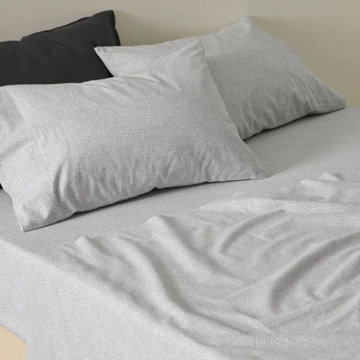 Ikura Flannelette Sheet Set - Smoke Blue
