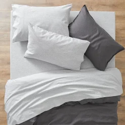 Ikura Flannelette Sheet Set - Smoke Blue
