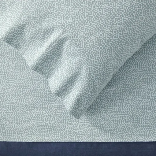 Ikura Flannelette Sheet Set - Smoke Blue