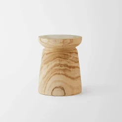 Isla Wood Stool - Natural