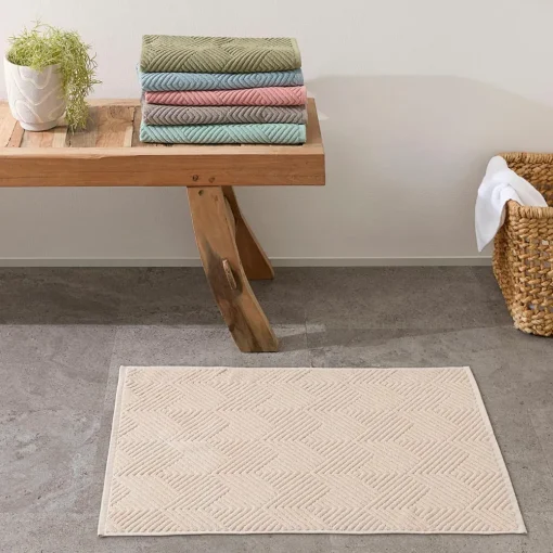 Kinsley Bath Mat - Steel Blue