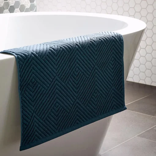 Kinsley Bath Mat - Steel Blue