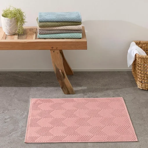 Kinsley Bath Mat - Steel Blue