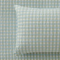 Leah Quilt Cover - Blush/Sage Check