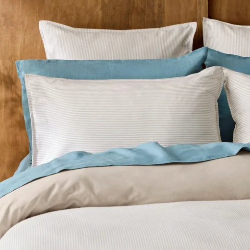 Levi Reversible Brushed Cotton Quilt Cover - Oat