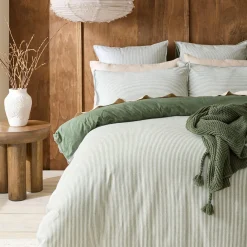 Levi Reversible Brushed Cotton Quilt Cover - Oat