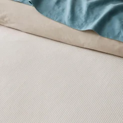 Levi Reversible Brushed Cotton Quilt Cover - Oat
