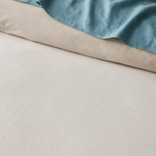 Levi Reversible Brushed Cotton Quilt Cover - Oat