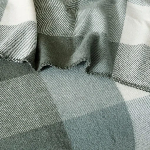 Lincoln Check Blanket - Green/Ivory