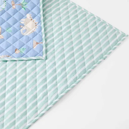 Little Dino Reversible Rectangle Play Mat/Comforter