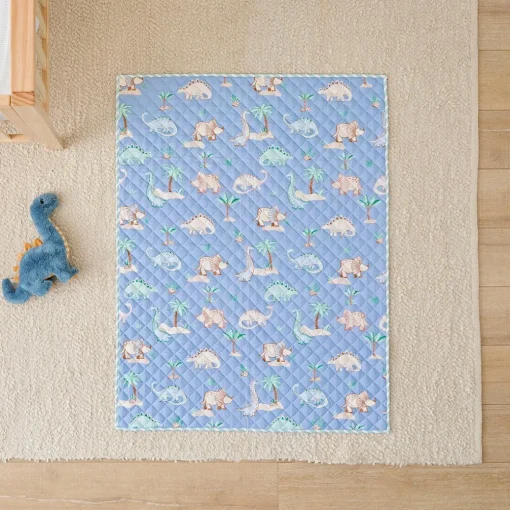 Little Dino Reversible Rectangle Play Mat/Comforter