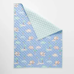 Little Dino Reversible Rectangle Play Mat/Comforter