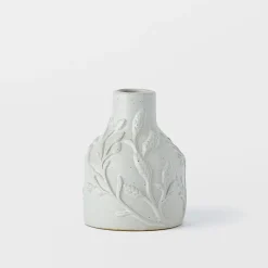 Lucia Embossed Ceramic Vase Small