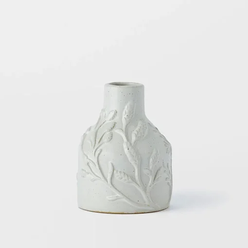 Lucia Embossed Ceramic Vase Small