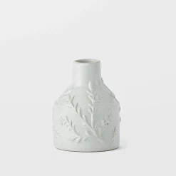 Lucia Embossed Ceramic Vase Small