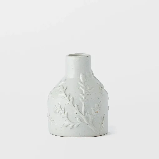 Lucia Embossed Ceramic Vase Small