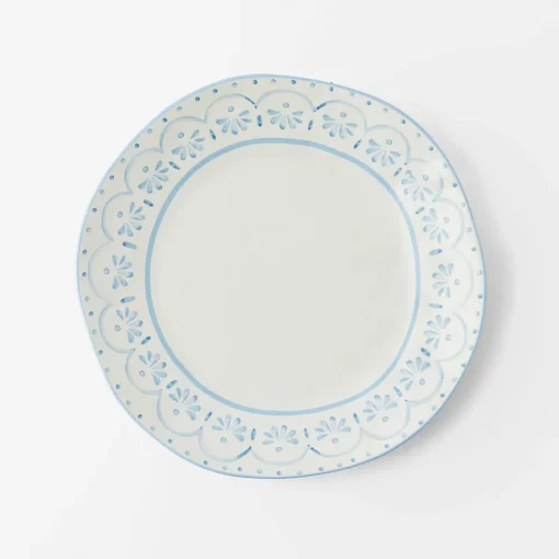 Lucinda Dinner Plate - Blue/White