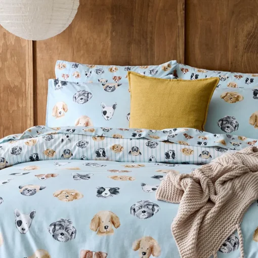 Lucky Reversible Flannelette Quilt Cover Set