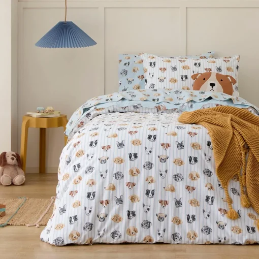 Lucky Reversible Flannelette Quilt Cover Set