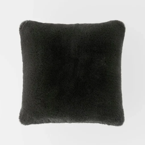 Luxury Faux Fur Cushion - Stone