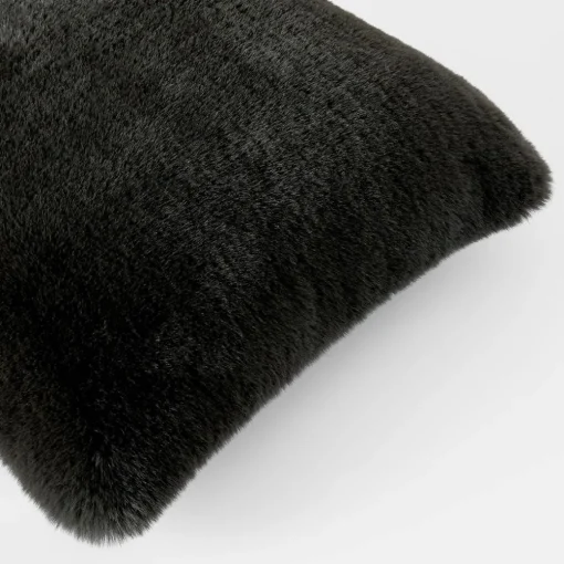 Luxury Faux Fur Cushion - Stone