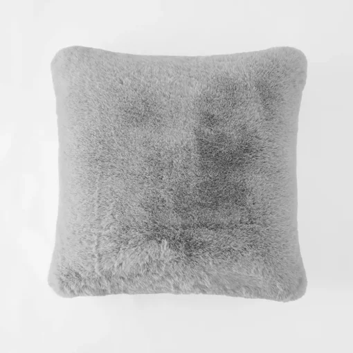 Luxury Faux Fur Cushion - Stone