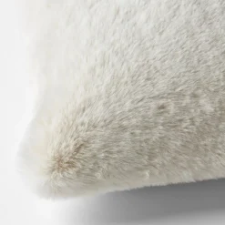 Luxury Faux Fur Cushion - Stone