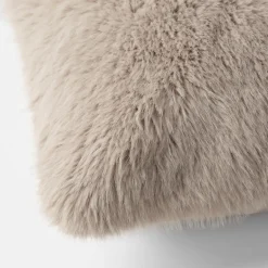 Luxury Faux Fur Cushion - Stone