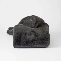 Luxury Faux Fur Throw - Silver