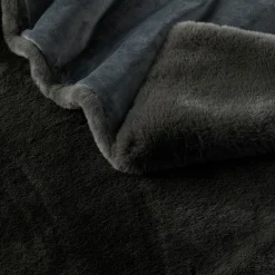 Luxury Faux Fur Throw - Silver