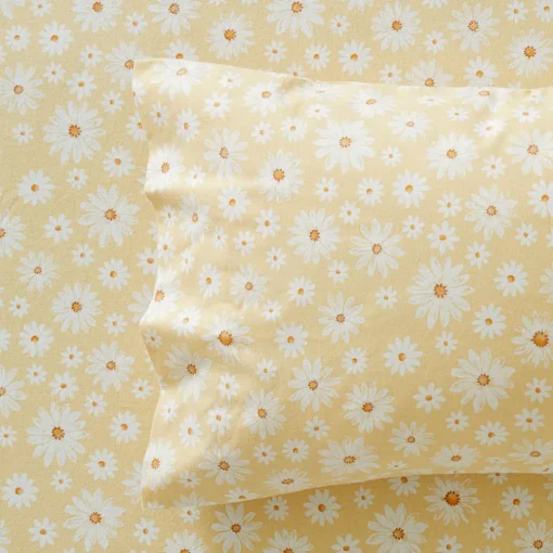 Maeva Flannelette Sheet Set - Soft Blue Floral